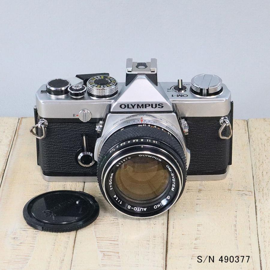 中古】【保証付 】 OLYMPUS OM-1 S/N 490377 レンズ G.ZUIKO AUTO-S