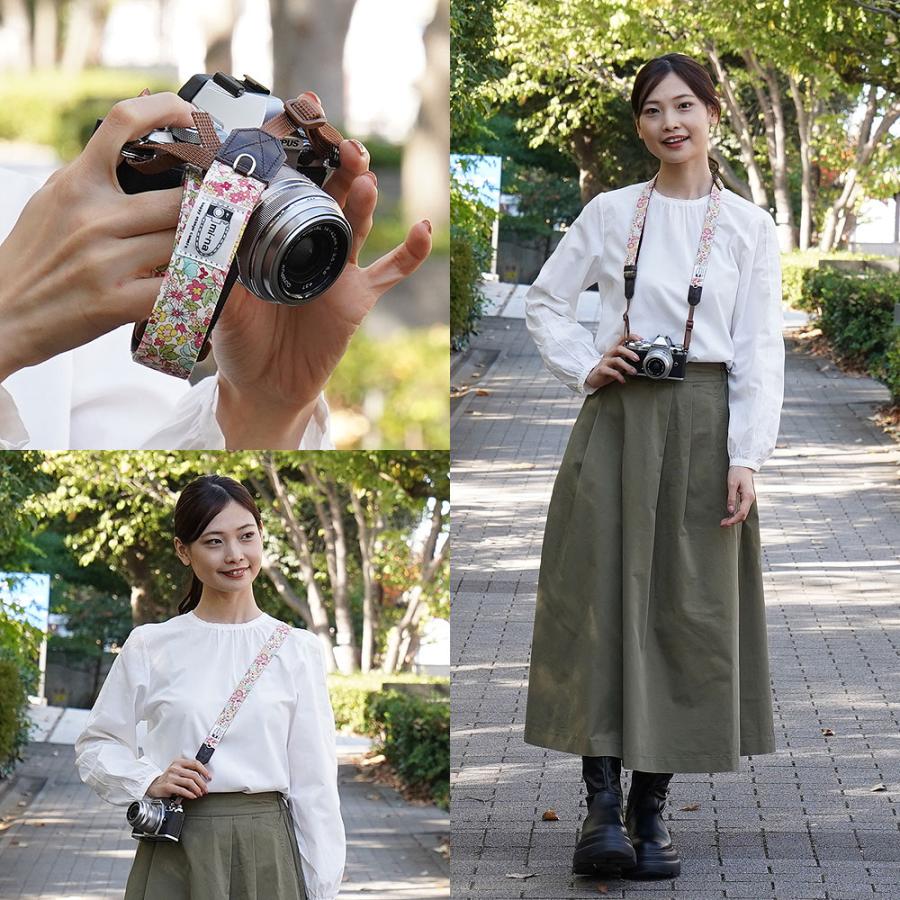 カメラストラップ camera strap 一眼レフ ミラーレス一眼用 フラワー