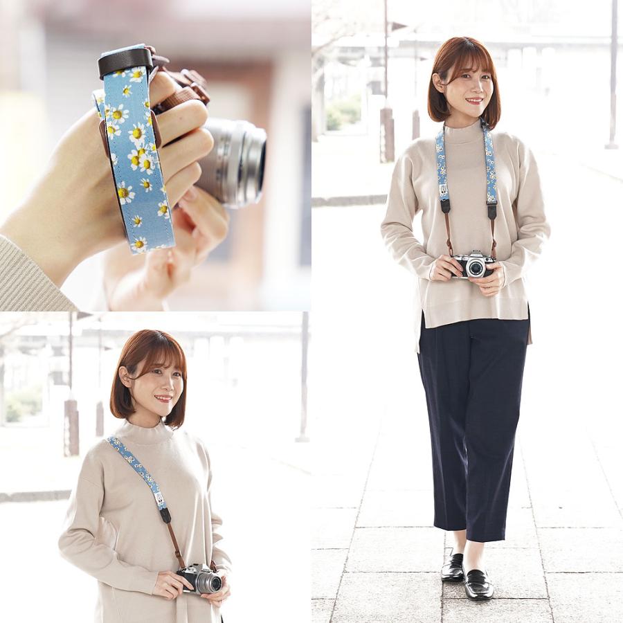 カメラストラップ camera strap　一眼レフ　ミラーレス一眼用　マーガレット　フリータイプ MI-NA ミーナ　かわいい　おしゃれ｜mi-na｜03