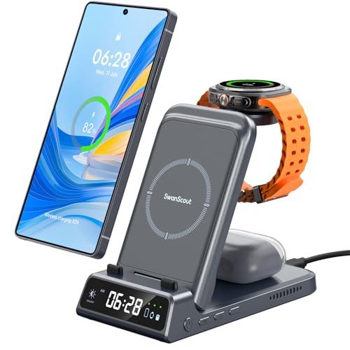 Samsung用 ワイヤレス充電器、Galaxy Watch対応充電器、3in1