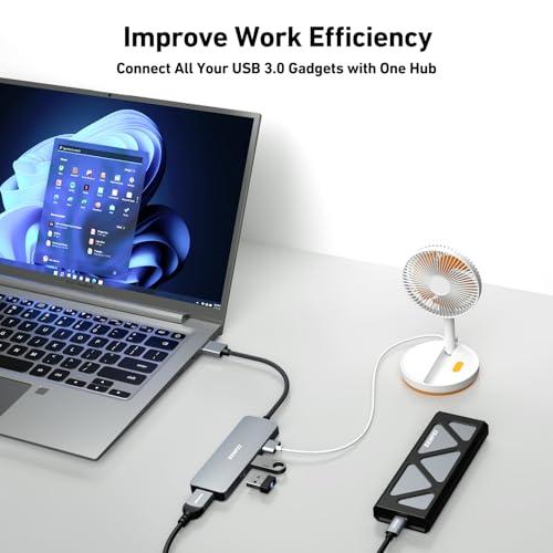 Apple MacBook AIR M3 本体 BENFEI USBハブ付き BENFEI USB 3.0 ハブ 4ポート 超薄型 MacBook、Mac Pro、Mac Mini