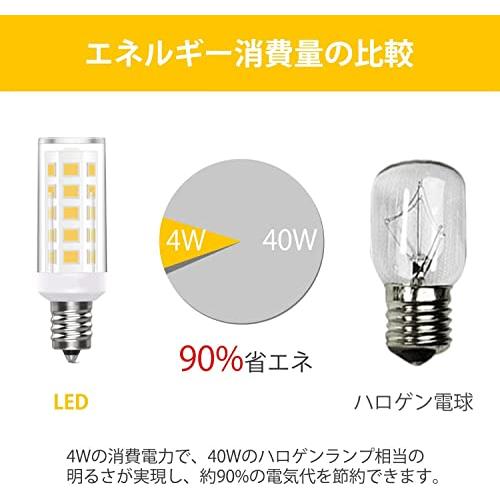E12 LED電球 E12口金 3000K 電球色 調光可能(4個入) Amazon | E12 LED電球、E12口金、360lm、4Wはハロゲン電球40W