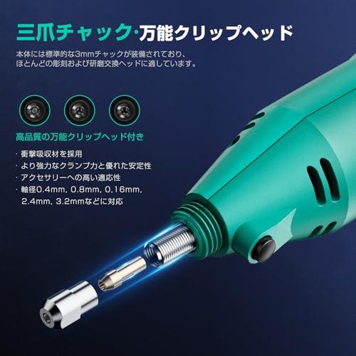 Paxdun ミニルーター リューター 電動 8段変速 124PCS 40000RPM