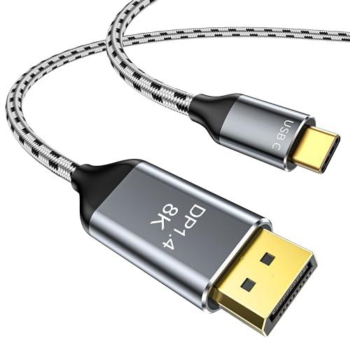 DisplayPortケーブル USB-C to DisplayPort 8K USB-C - DisplayPort 1.4変換ケーブル／3m／8K60Hz 4K144Hz