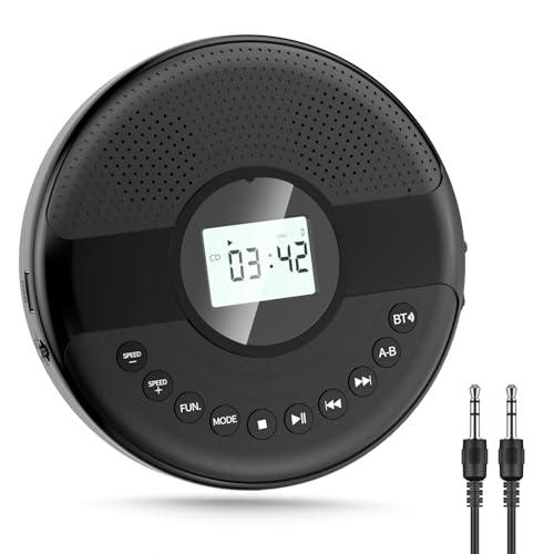 Gueray CDプレーヤー ポータブル Bluetooth5.0送受信対応 充電
