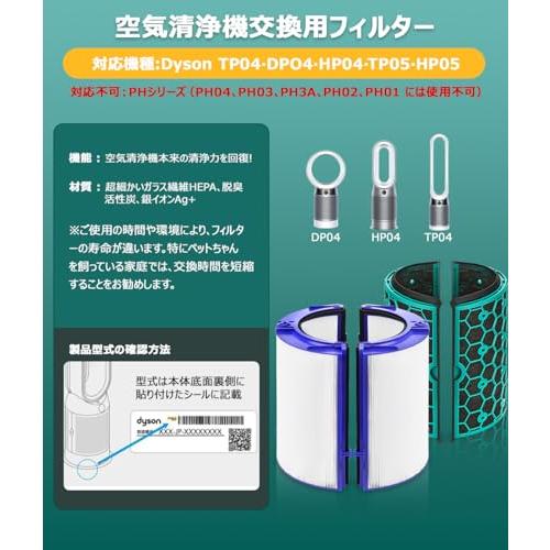 ダイソン 空気清浄機 用 Dyson DP04 TP04 HP04 HP05 TP05 フィルター