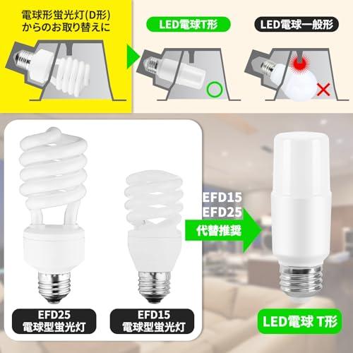 Tengyuan LED電球 T形タイプ E26口金 8.4W 1080lm 電球色 60W形