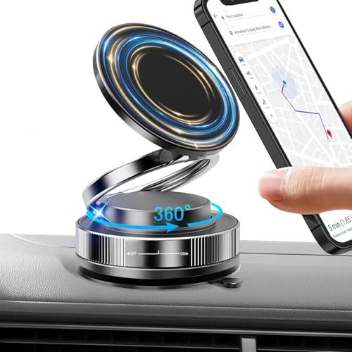 スマホホルダー 車 マグネット 2025最新進化・強力マグネット・真空吸盤  車載スマホホルダー Magsafe スマホスタンド 強力N56磁石 の商品画像