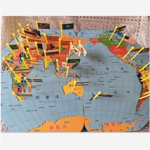 世界地図 モンテッソーリ 地理 国旗 知育玩具 教育 幼児 パズル 赤ちゃん｜mi-sanstore｜02