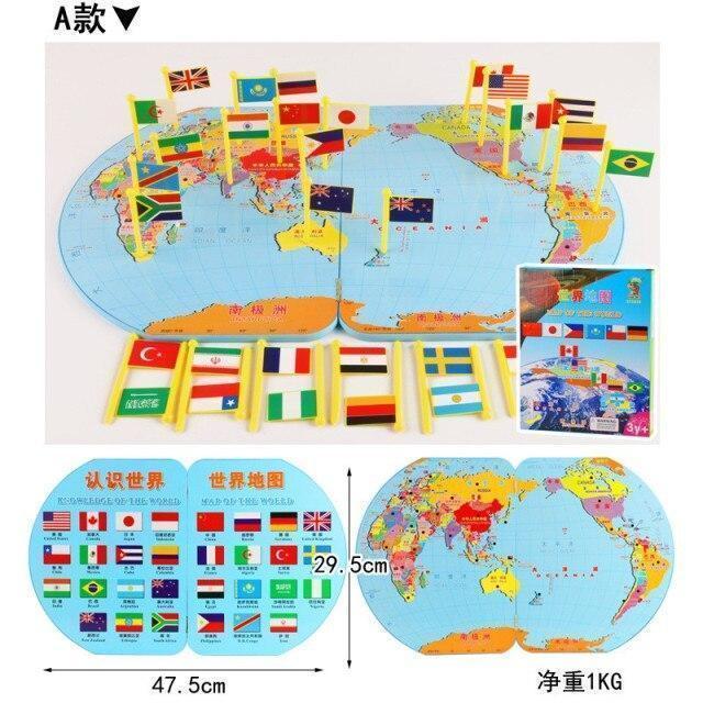 世界地図 モンテッソーリ 地理 国旗 知育玩具 教育 幼児 パズル 赤ちゃん｜mi-sanstore｜06