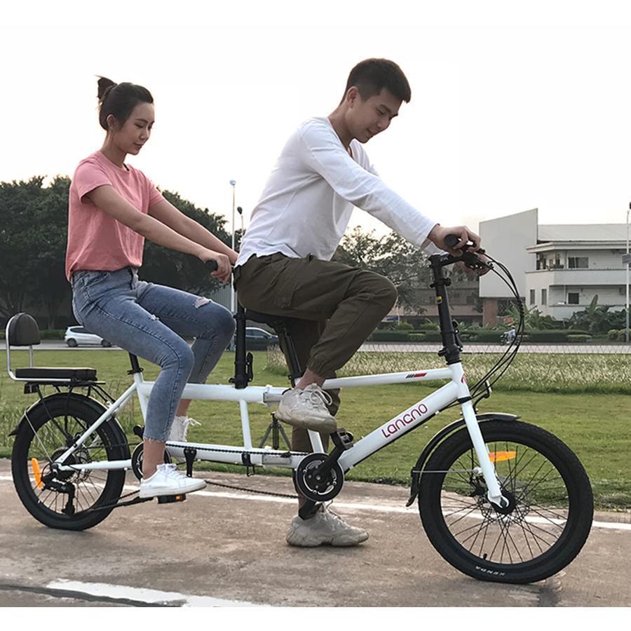 二人乗りみタンデム自転車 二人で乗れる 20インチ メカニカルディスクブレーキ オリジナルタンデム専用フレーム シマノ7速コンポ タンデムカテゴリー提案モデル｜mi-sanstore｜03