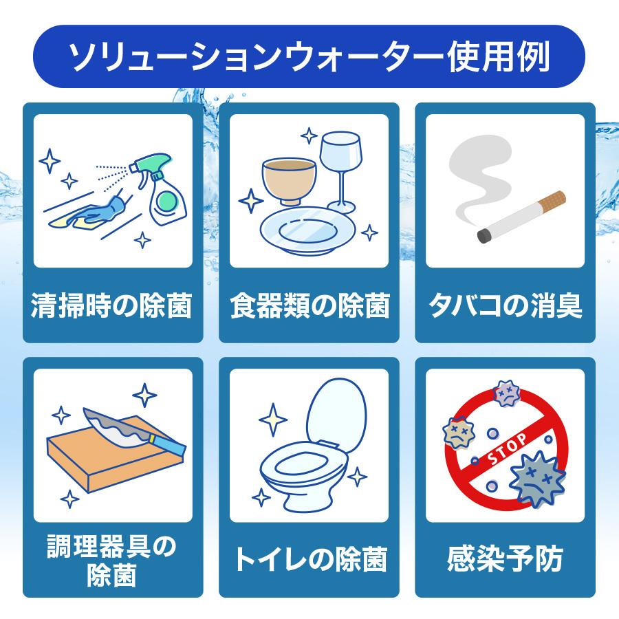 ソリューションウォーター10リットル　新型コロナウイルス、ノロウイルス、インフルエンザ対策　弱酸性　次亜塩素酸 |  | 05