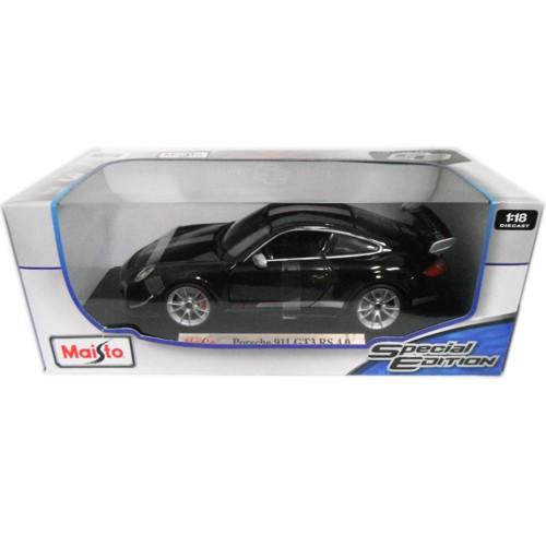 ミニカー Porsche 911 GT3 RS 4.0 Black 1/18 Maisto【全国送料無料】 ポルシェ 黒 ブラック マイスト ミニカー ダイキャストカー プレゼント 父の日｜miahat1024｜03