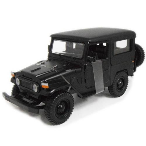 TOYOTA FJ 40 Black 1/24 MOTORMAX【全国送料無料】 トヨタ 黒 ブラック ランドクルーザー モーターマックス ランクル ミニカー ダイキャストカー ジープ｜miahat1024