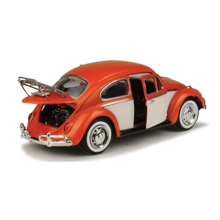 オレンジ ビートル ミニカー モーターマックス ミニカー 1966 Volkswagen Beetle with Rear