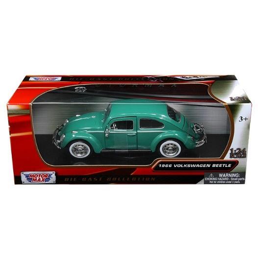 1966 Volkswagen Beetle green 1/24 Motor Max【全国送料無料】 VW ミニカー モーターマックス ワーゲン ビートル 緑 レトロ 空冷 flat4 クラシック タイプ1｜miahat1024｜02