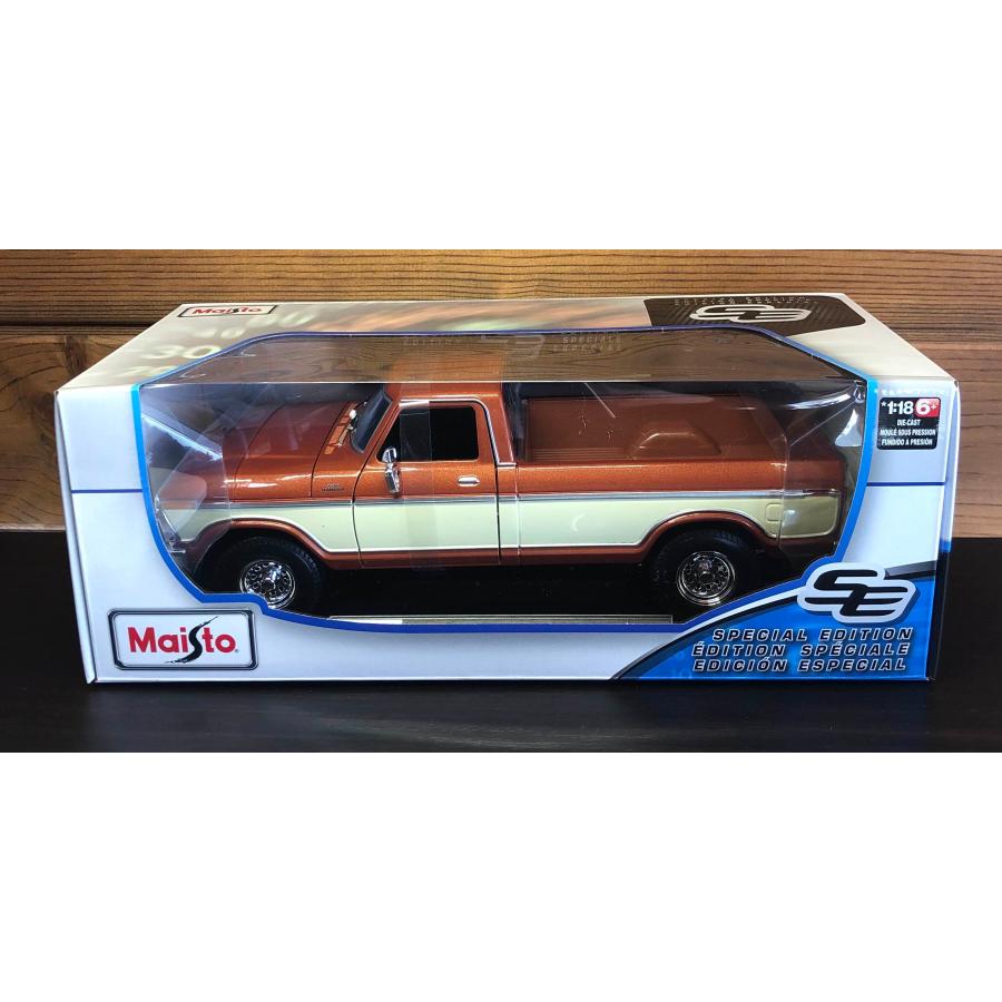 マイスト ミニカー 1979 Ford F150 Pick-up Brown Maisto 1/18