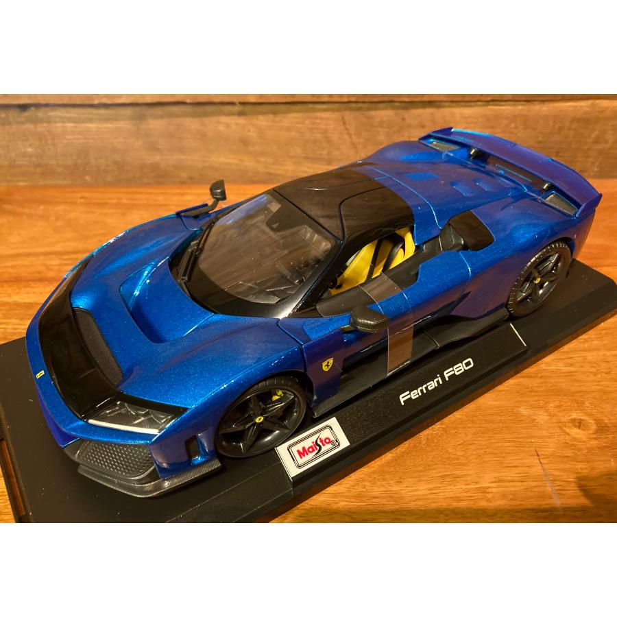 新品Maisto フェラーリ F80 ブルーメタリック 1:18 マイスト ミニカー Ferrari F80 Blue 1/18 Maisto フェラーリ 青