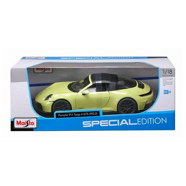 マイスト ミニカー Porsche 911 Targa 4 GTS Hybrid Yellow 1/18