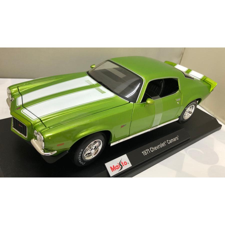 1971 Chevrolet Camaro Green 1/18 Maisto 【全国送料無料】 ミニカー 