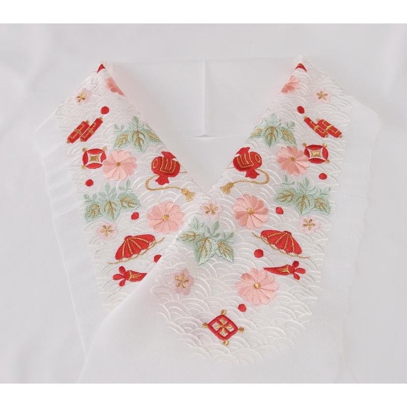 洗える刺繍半衿 宝尽くし 青海波 菊 桐 【衿秀 和想庵】 : みあれる 