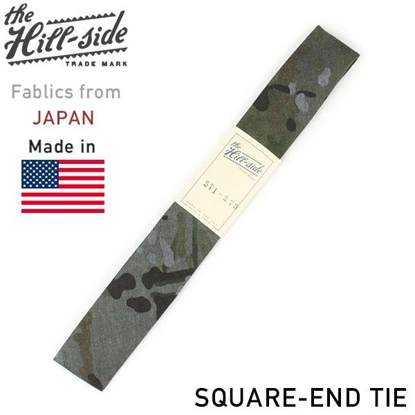 The Hill-side ヒルサイド Square-End Tie ネクタイ MULTICAM CAMO｜miami-records