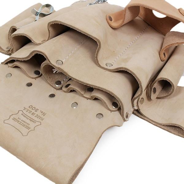 HERITAGE LEATHER ヘリテージレザー 500 10ポケット レザー ツールポーチ NATURAL ヌメ革 日曜大工 腰袋