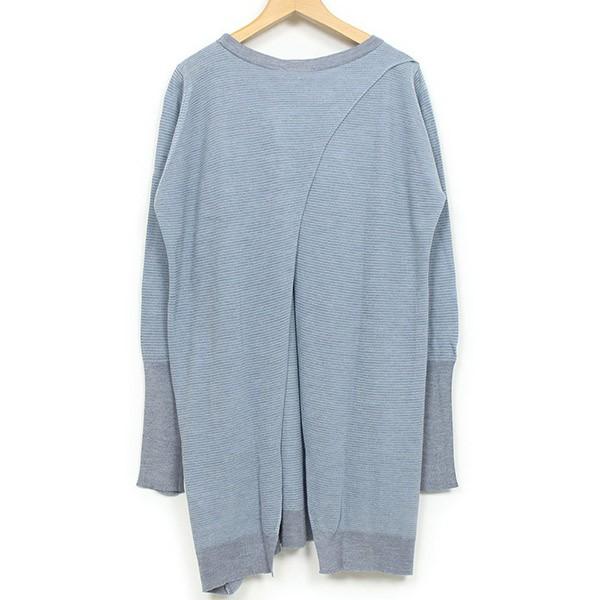 John Smedley ジョンスメドレー FINLEY レディース シルク混 シーアイランドコットン オーバーサイズニット CLOUDY BLUE ワンピース 送料無料｜miami-records｜05