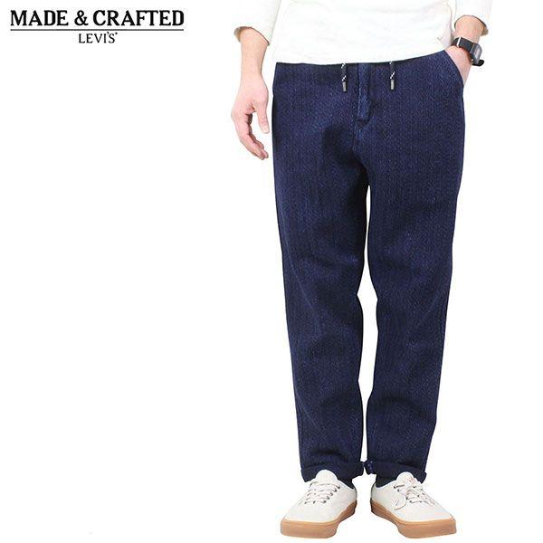 Levi's Made & Crafted インディゴ染め ヘリンボーン織り Drop Out Pants INDIGO｜miami-records