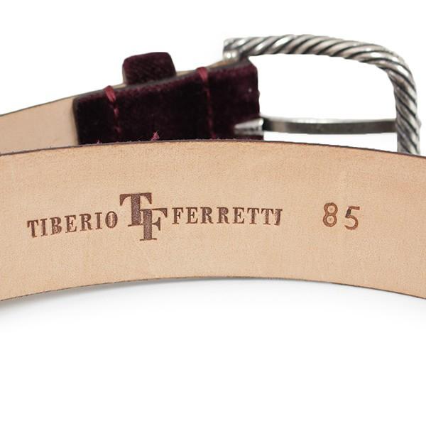 TIBERIO FERRETTI ティベリオ フェレッティ 9626 メンズ レザーベルト PURPLE パープル 紫 ベルベット 別珍 MADE IN ITALY イタリア製 送料無料｜miami-records｜04