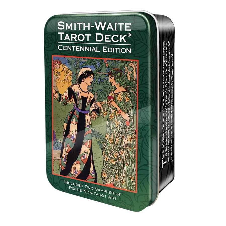 タロット スミス ウェイト センテニアル 復刻版 缶入り ポケットサイズ Smith-Waite Centennial Tarot Deck 占い タロットカード [正規品] 英語のみ｜mib-store