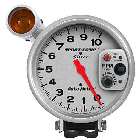 並行輸入 Auto Meter 3911 Sport-Comp シルバー シフトライト タコ 