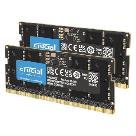 【動作確認済み】DDR5-5600 32GBセット 並行輸入 crucial 32GB Kit(2x16GB)DDR5-5600 SODIMM CL46(16Gbit