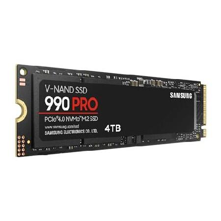 並行輸入 Samsung 990 PRO NVMe M.2 SSD, 4 TB, PCIe 4.0, 7.450 MB/s Lesen, 6.900 MB/s Schreiben, Interne SSD, Fur Gaming und Videobearbeitung, MZ-V9P4T0 | 