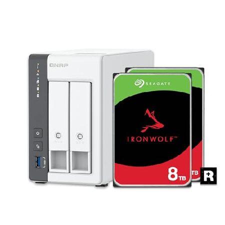 並行輸入 QNAP TS-216G-28ST-US 2-Bay 2.5GbE Desktop NAS, Equipped