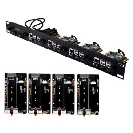 並行輸入 GeeekPi 19インチ 1U ラックマウント Raspberry Pi 5用 PCIe