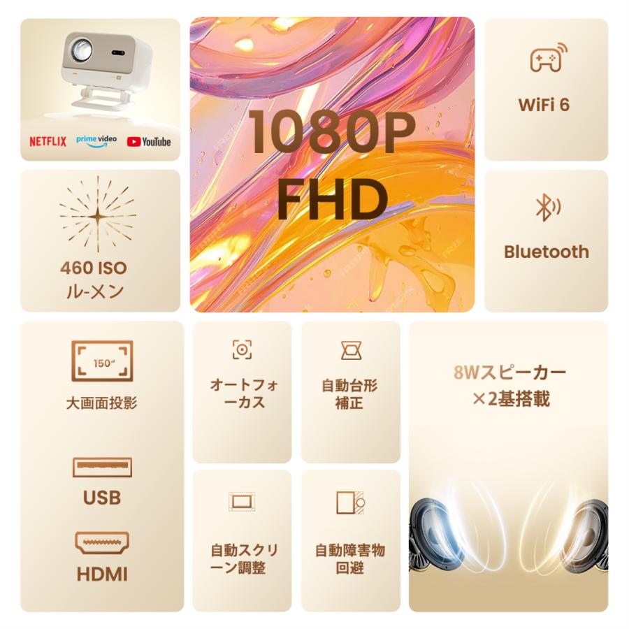 プロジェクター Yaber L2 Plus 1年保証 家庭用 ホーム 高性能 小型