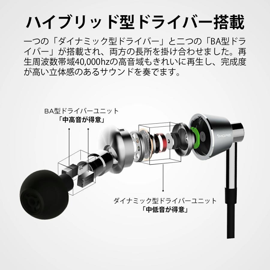 1MORE 有線イヤホン マイク付 Triple-Driver【正規代理店】1年