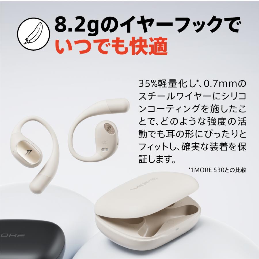 VGP2024Summer受賞 1MORE Fit Open Earbuds S31 ワイヤレスイヤホン【正規代理店】1年保証 軽量 IPX5防水 30時間再生 ノイズキャンセル(ENC) | 1MORE | 06
