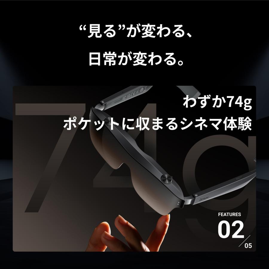 ARグラス MEIZU StarV View ゲーム 映画鑑賞 視度調整可能 網膜解像度 長時間装着 スマートグラス サングラス型 ディスプレイ デバイス プライベートシアター |  | 07