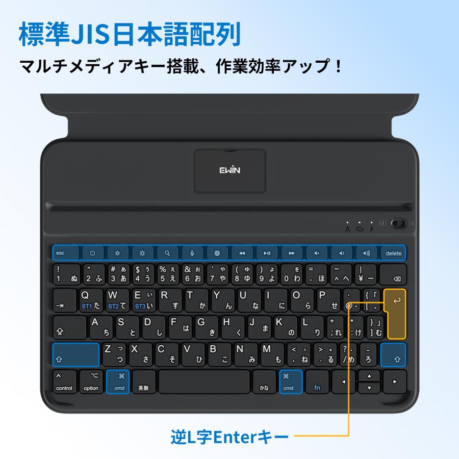 EWIN iPad用キーボード付きケース AirSlim Folio 新品未開封 EWIN iPad用 キーボード付きケース AirSlim Folio 極軽量 10.9/11