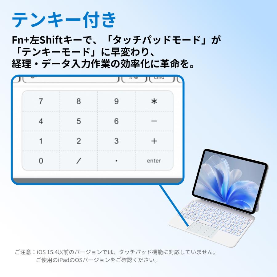 EWIN iPad用 キーボード付きケース SmartPad Folio Premium 10.9/11