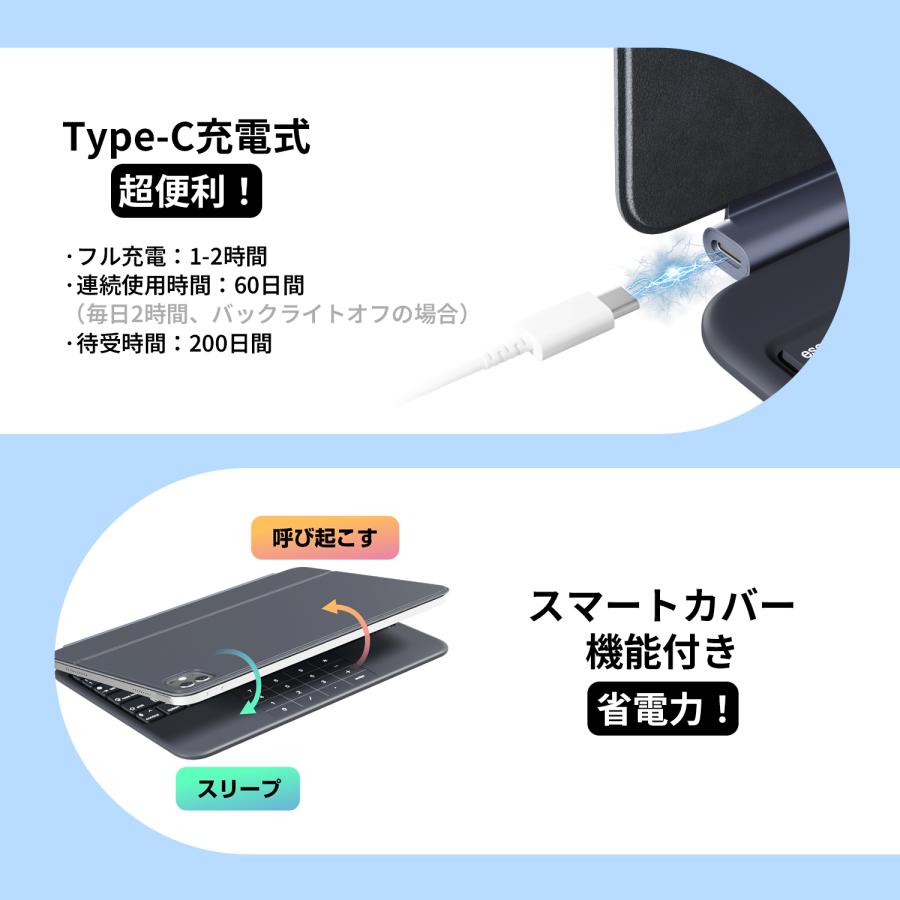 EWIN iPad用 キーボード付きケース SmartPad Folio Premium 10.9/11