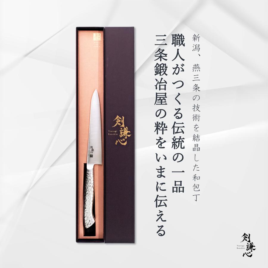 剣謙心 ペティナイフ 150mm ステンレス一体型 【正規代理店】オール