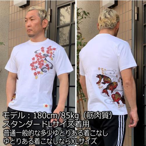 【ネコポス便対応品】和柄Ｔシャツ「きんぎょ」｜mibudo｜08