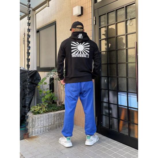 送料無料】和柄パイルZIPパーカージャケット「神風-kamikaze