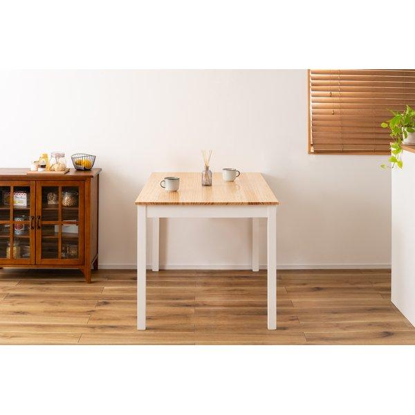 ダイニングテーブル ホワイト （約W135×D80×H72cm） 組立式