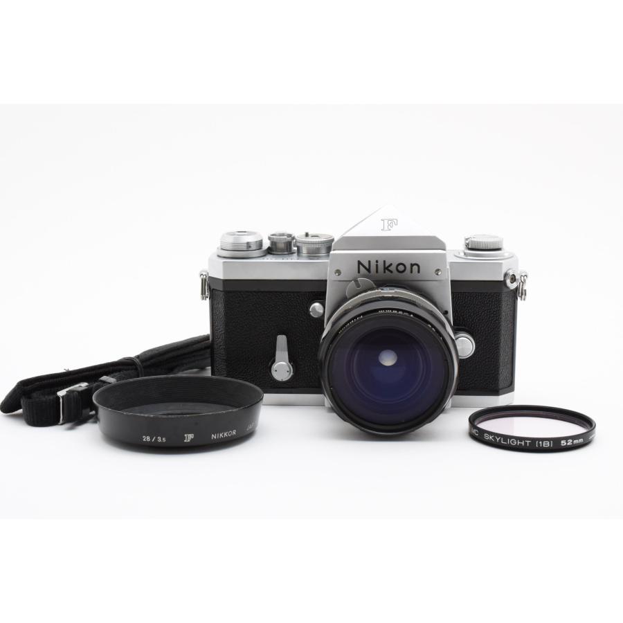 /美品・完動品/ Nikon F ニコン Nippon Kogaku 28mm f3.5 レンズセット  SLR 一眼レフ フィルムカメラ 中古 | ニコン | 01