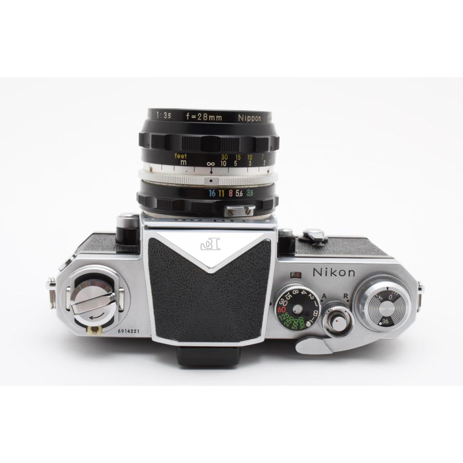 /美品・完動品/ Nikon F ニコン Nippon Kogaku 28mm f3.5 レンズセット  SLR 一眼レフ フィルムカメラ 中古 | ニコン | 08