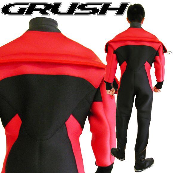 GRUSHドライスーツ メンズ DRY SUITS (RED) ダイビング用 |  | 01